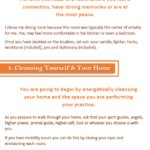 A page out of the workbook explaining how to cleanse the energy of your home and yourself
