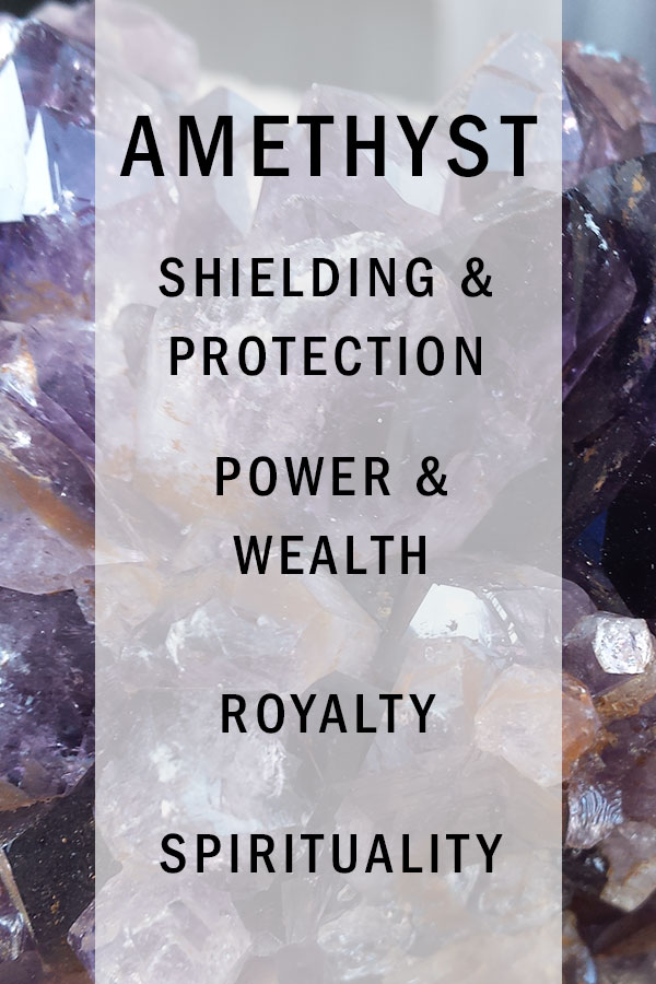 Blog post titled Amethyst with the spiritual meaning of royalty, power and wealth, protection and spirituality