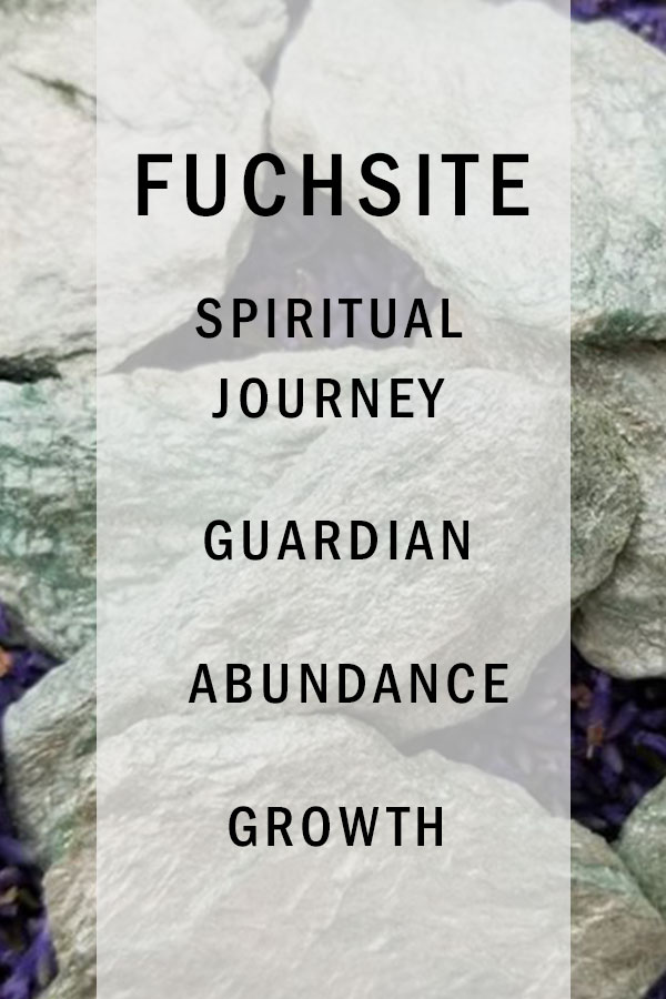 Blog post titled, Fuchsite with the spiritual meaning of guardian, abundance, growth and spiritual journey