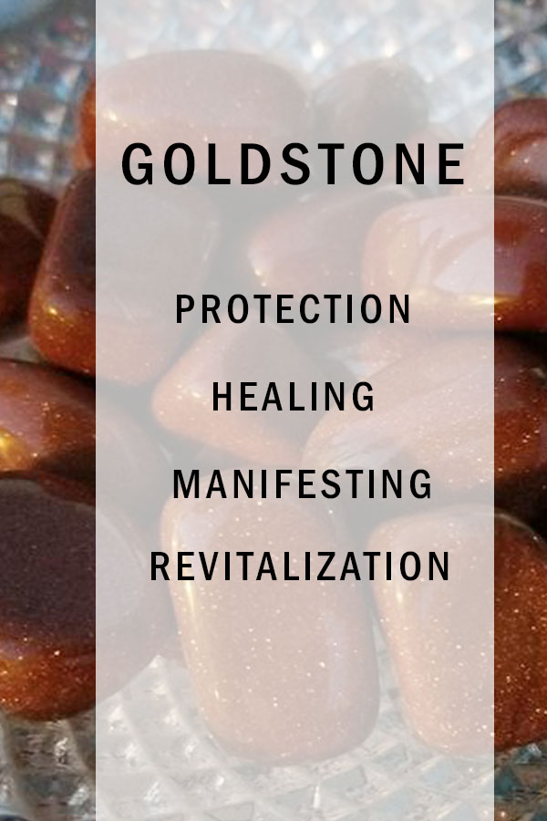 Blog Post with the title, Goldstone with the spiritual meaning of protection, healing, manifesting and revitalization
